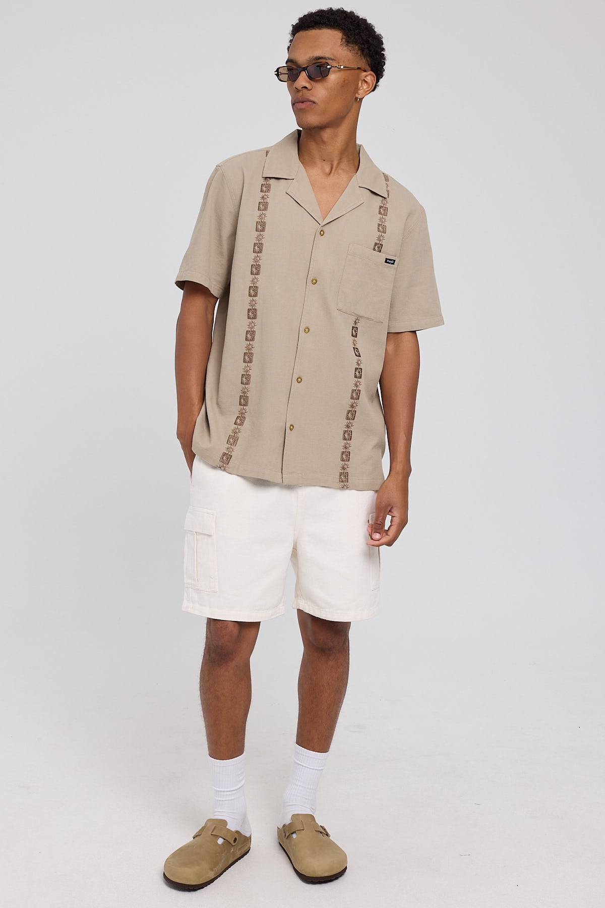 Wrangler Resort Waffle Shirt YinYang Sand