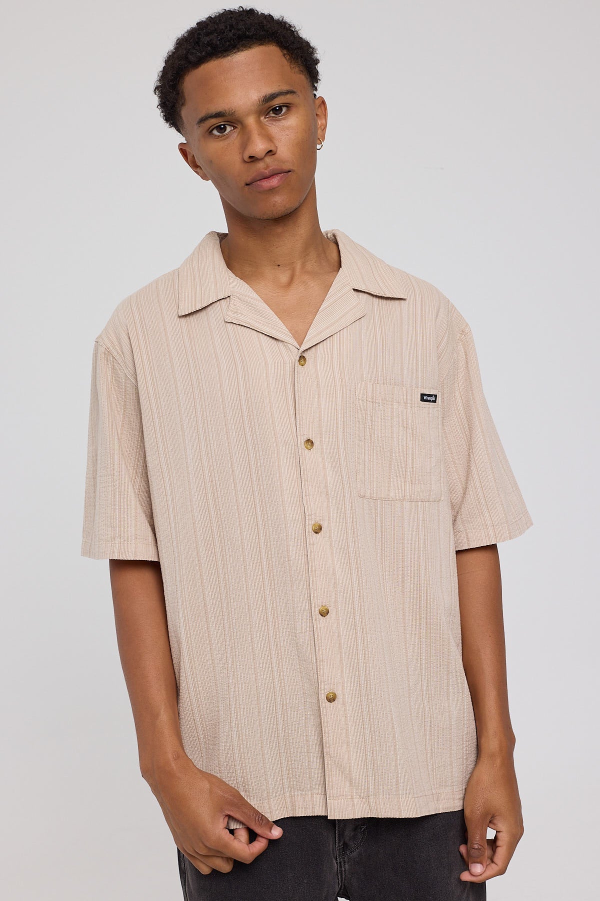 Wrangler Resort Shirt Sandbank Stripe