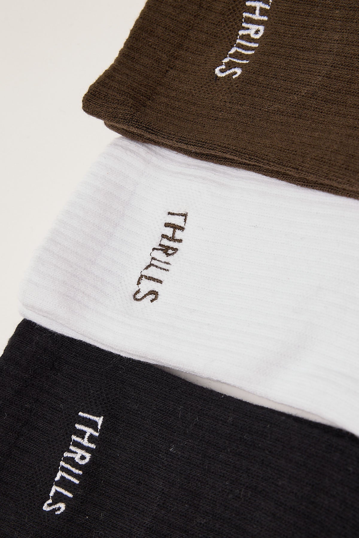 Thrills Minimal Thrills Minimal 3 Pack Sock White/Tarmac/Black