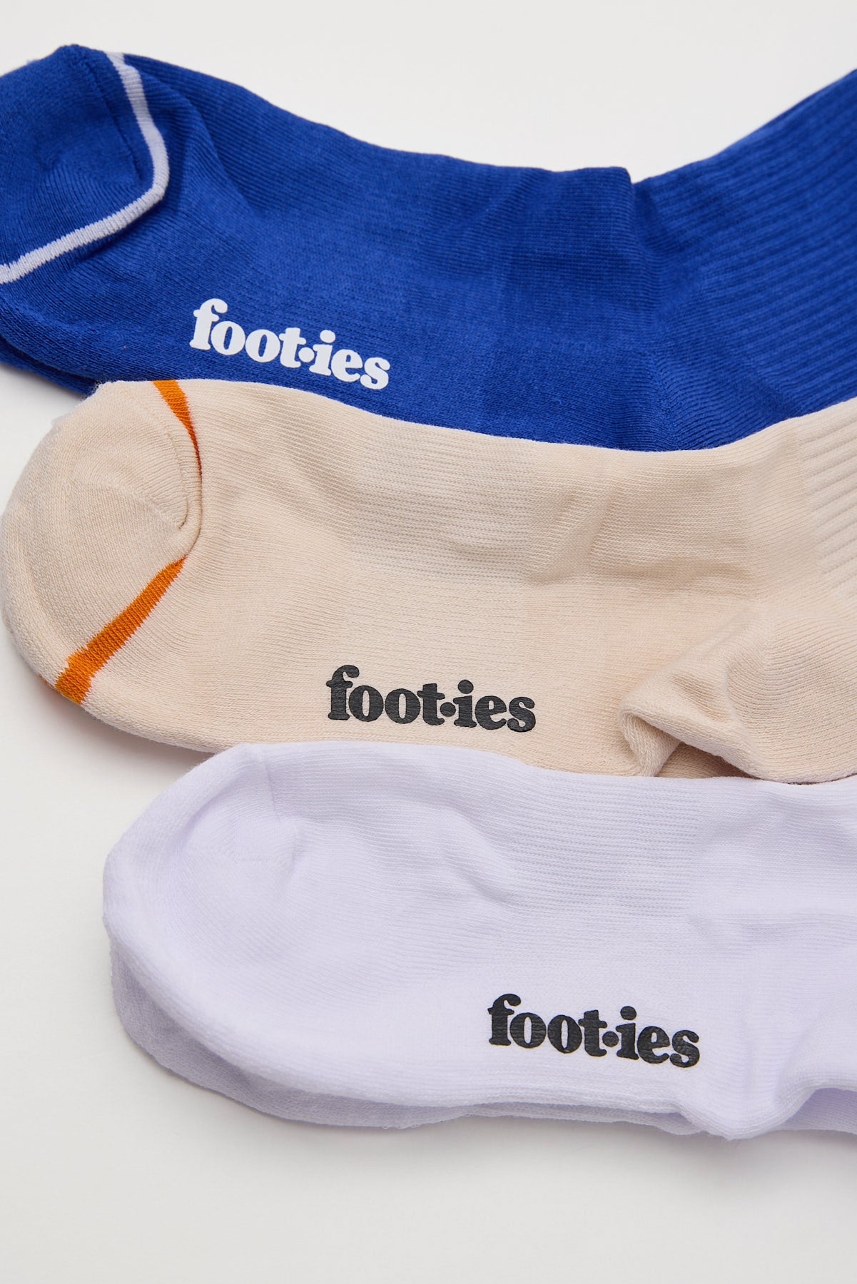 Footies Fanta Retro Sneaker Sock 3pk Gift Can Blue/White/Cream