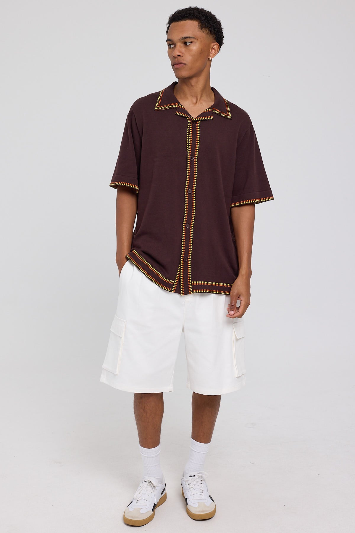 Rolla's Dash Knit Bowler Shirt Brown