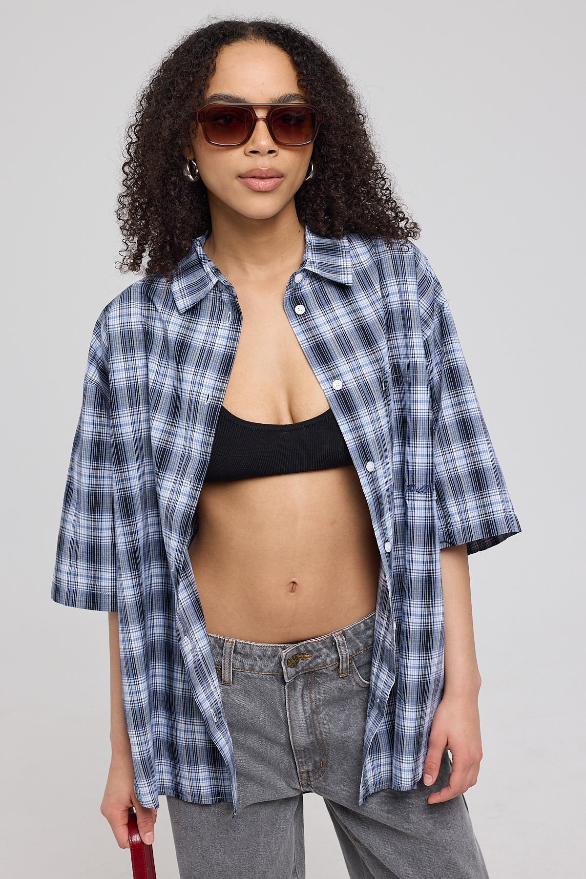 Thrills Friendly Service Plaid Shirt Iceberg