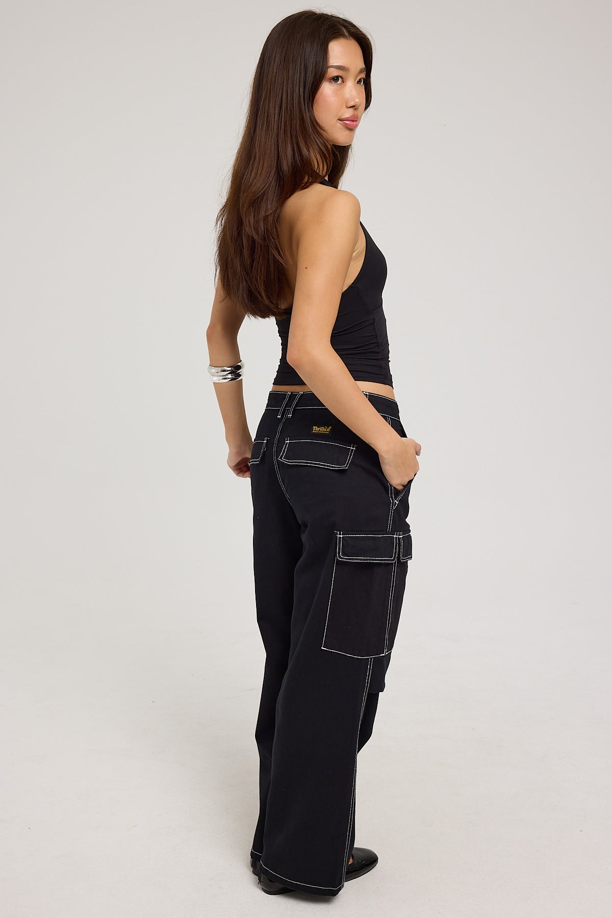 Thrills Union Slouch Pant Black