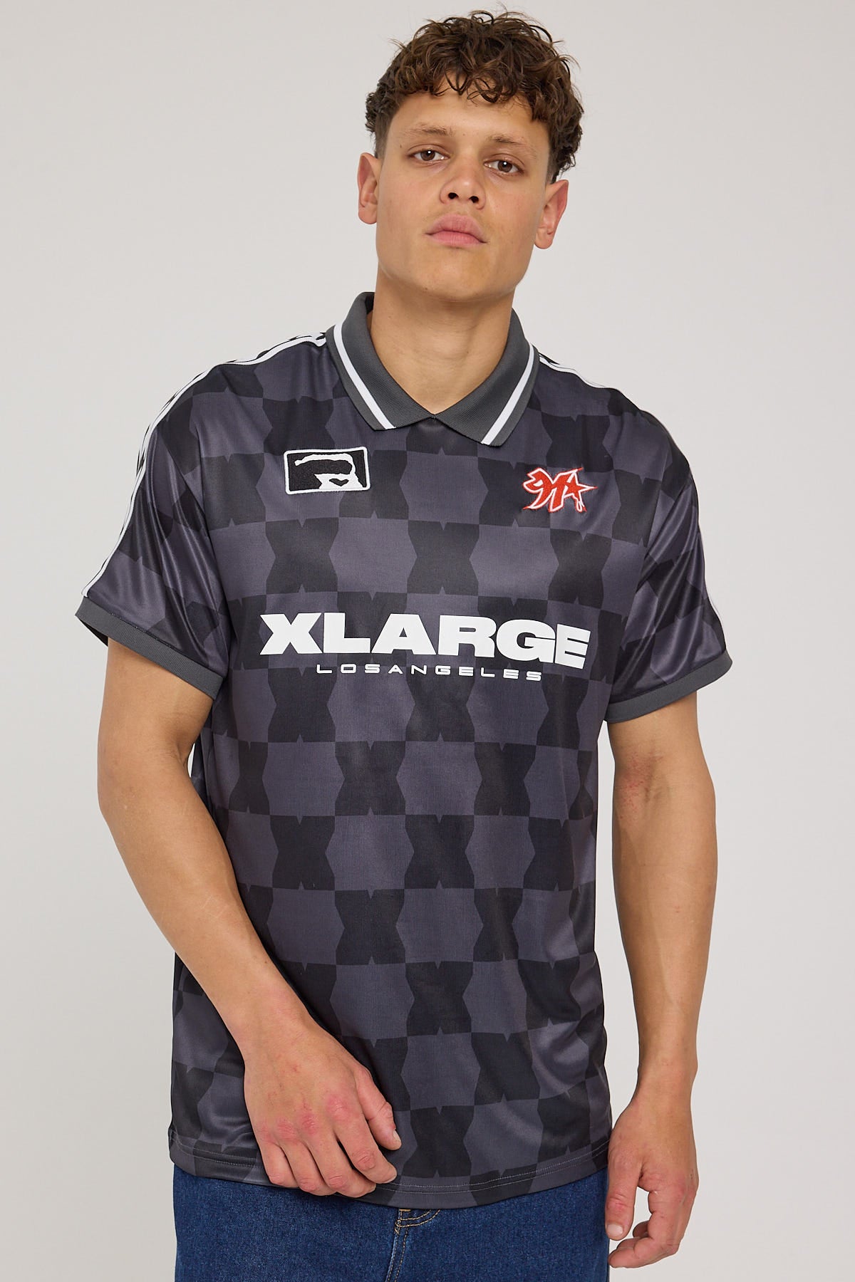 Xlarge FOOTBALL SS TEE Black