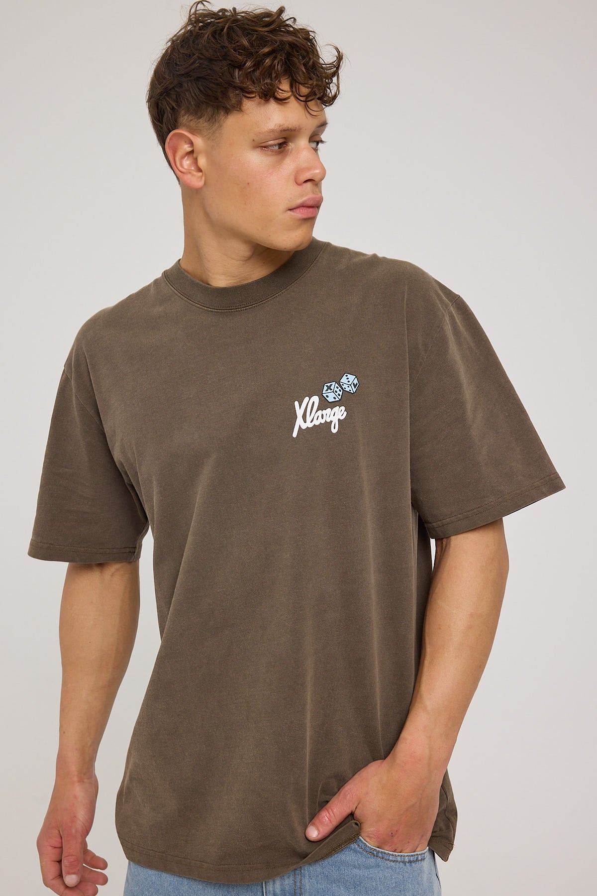 Xlarge Dice Boxy SS Tee Coffee