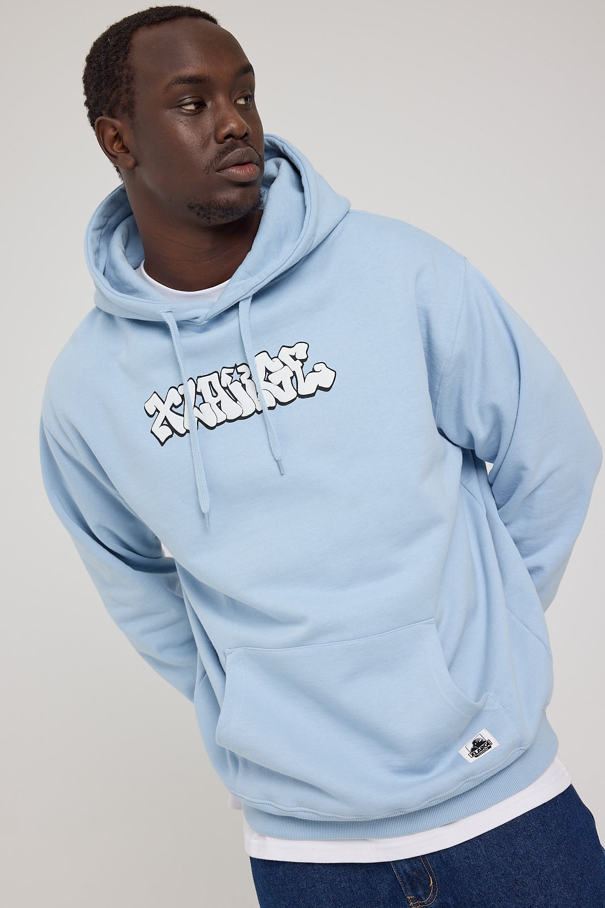 Xlarge Graff Fleece Hood Powder Blue