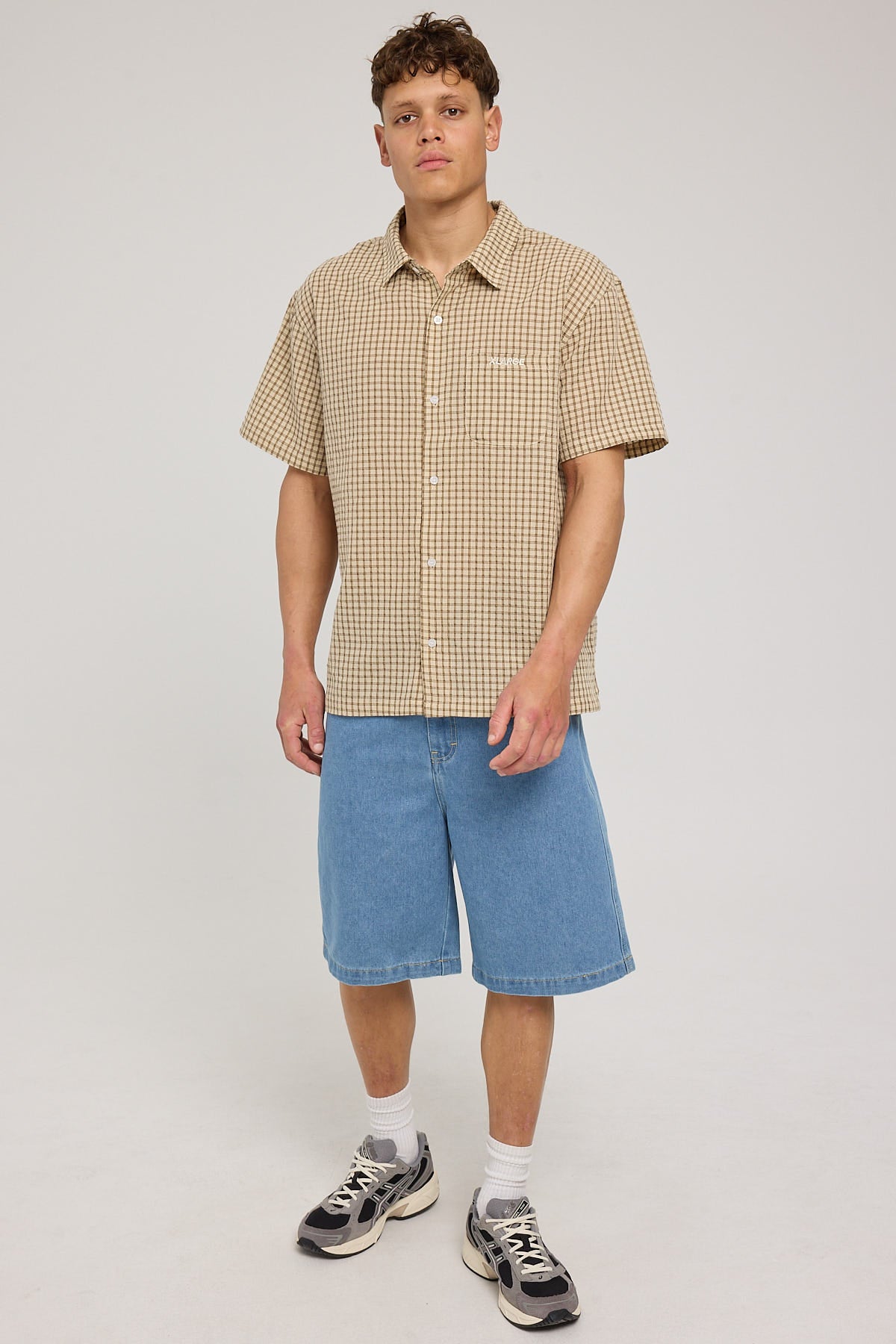 Xlarge Cab Check SS Shirt Tan