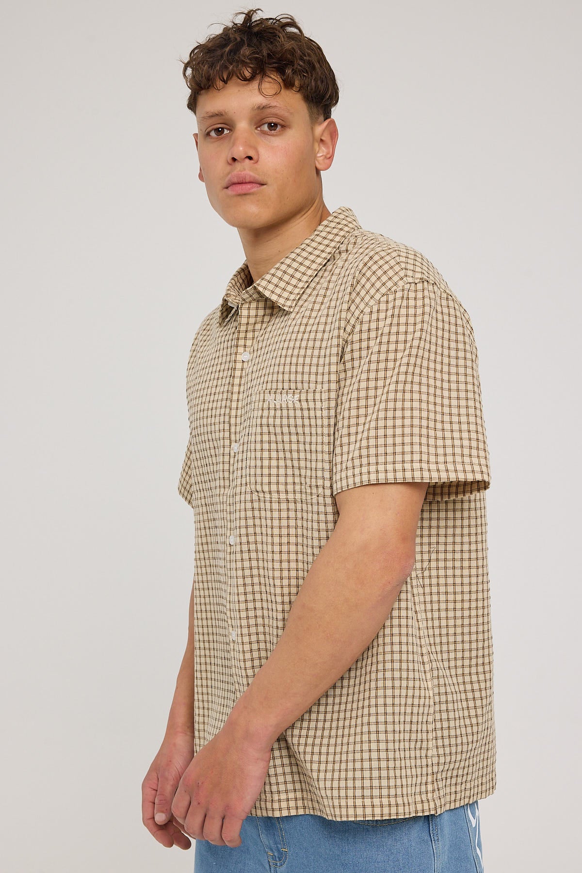 Xlarge Cab Check SS Shirt Tan