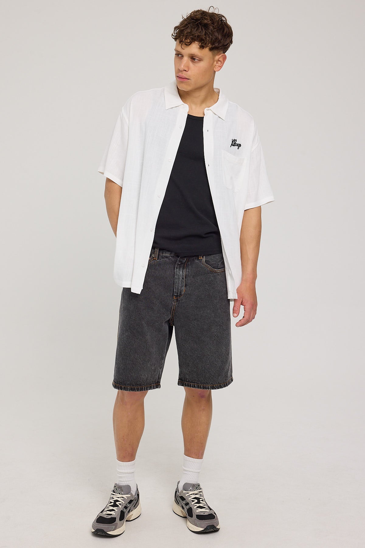 Xlarge XL Dice Emb SS Shirt White