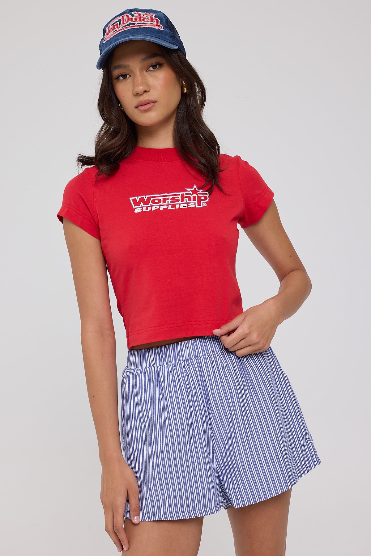 Worship Pusher Teeny Tee Lucky Red