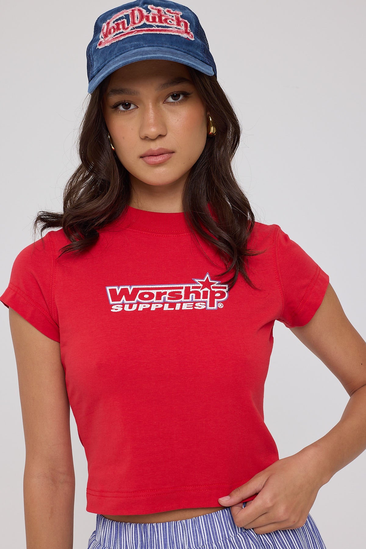 Worship Pusher Teeny Tee Lucky Red