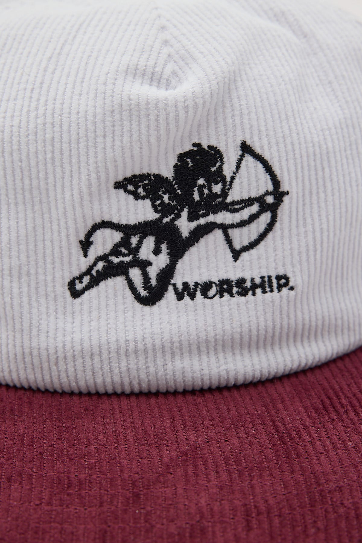 Worship Cherub Cord Hat Cream/Wine