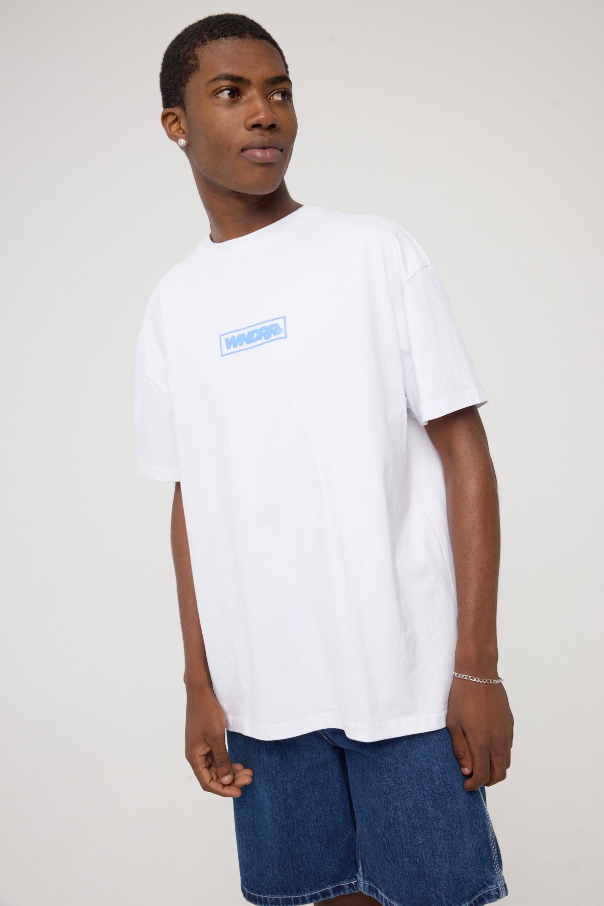 Wndrr Scrawl Box Fit Tee White