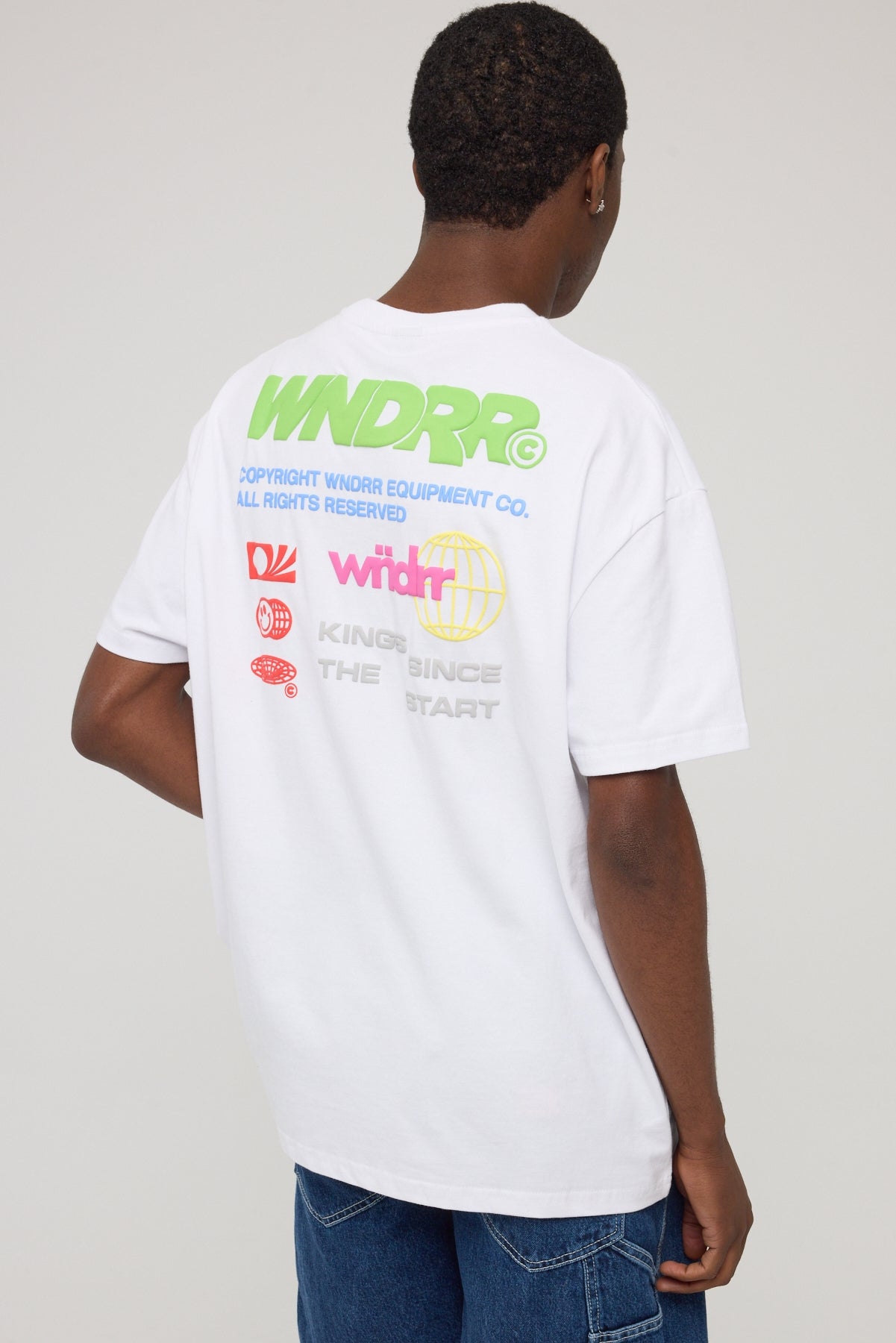 Wndrr Scrawl Box Fit Tee White