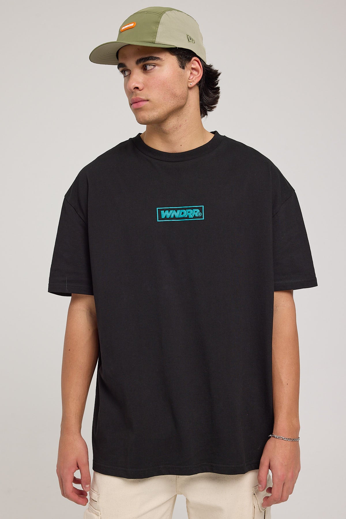 Wndrr Scrawl Box Fit Tee Black