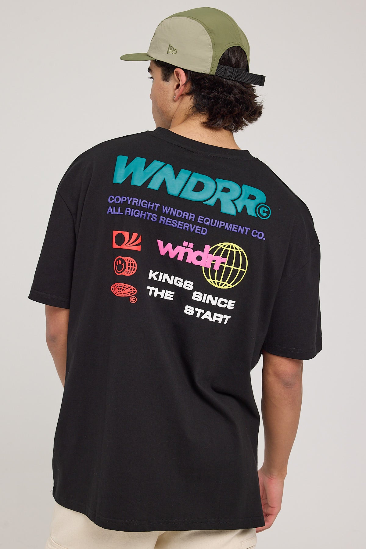 Wndrr Scrawl Box Fit Tee Black