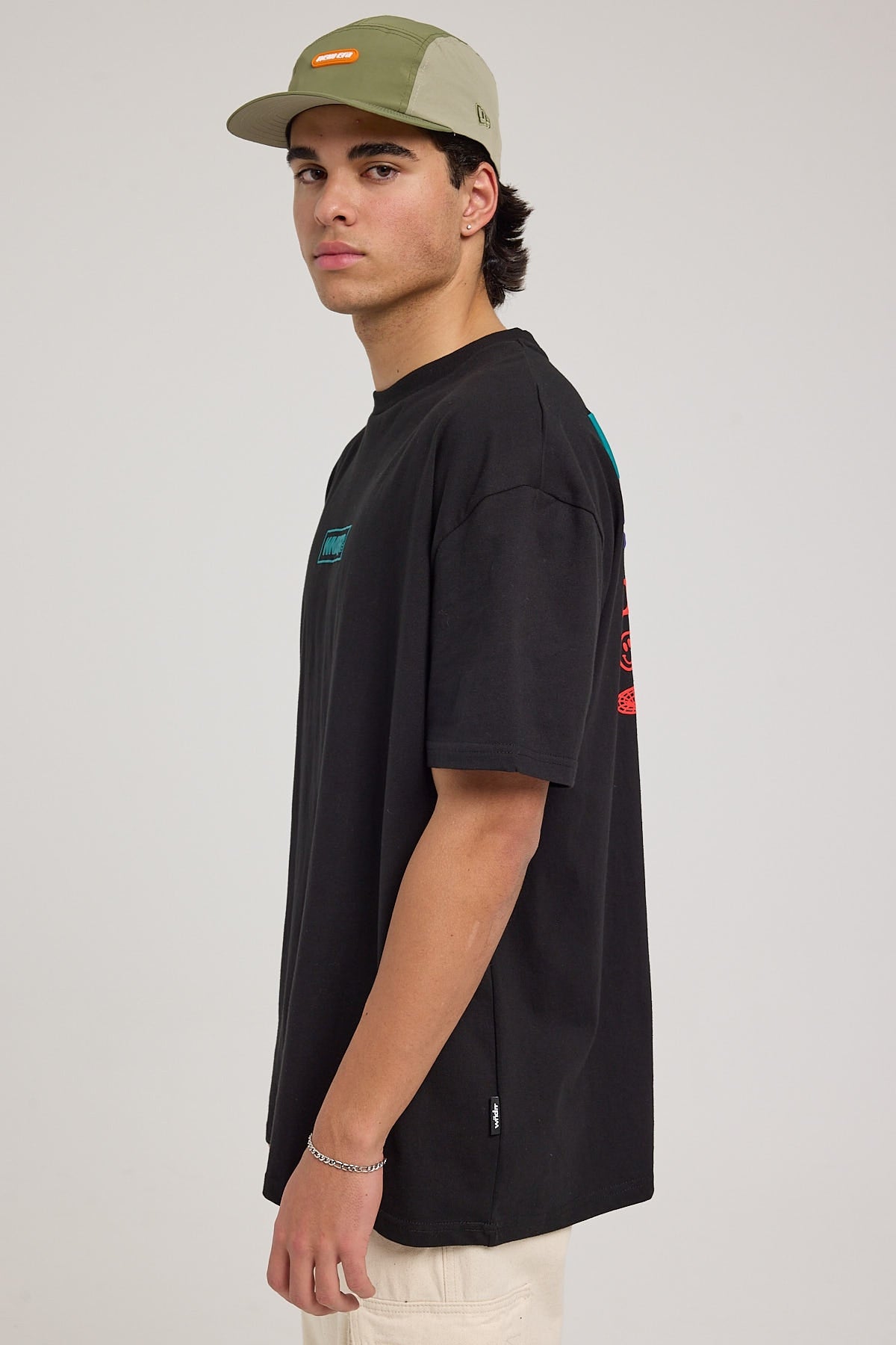 Wndrr Scrawl Box Fit Tee Black