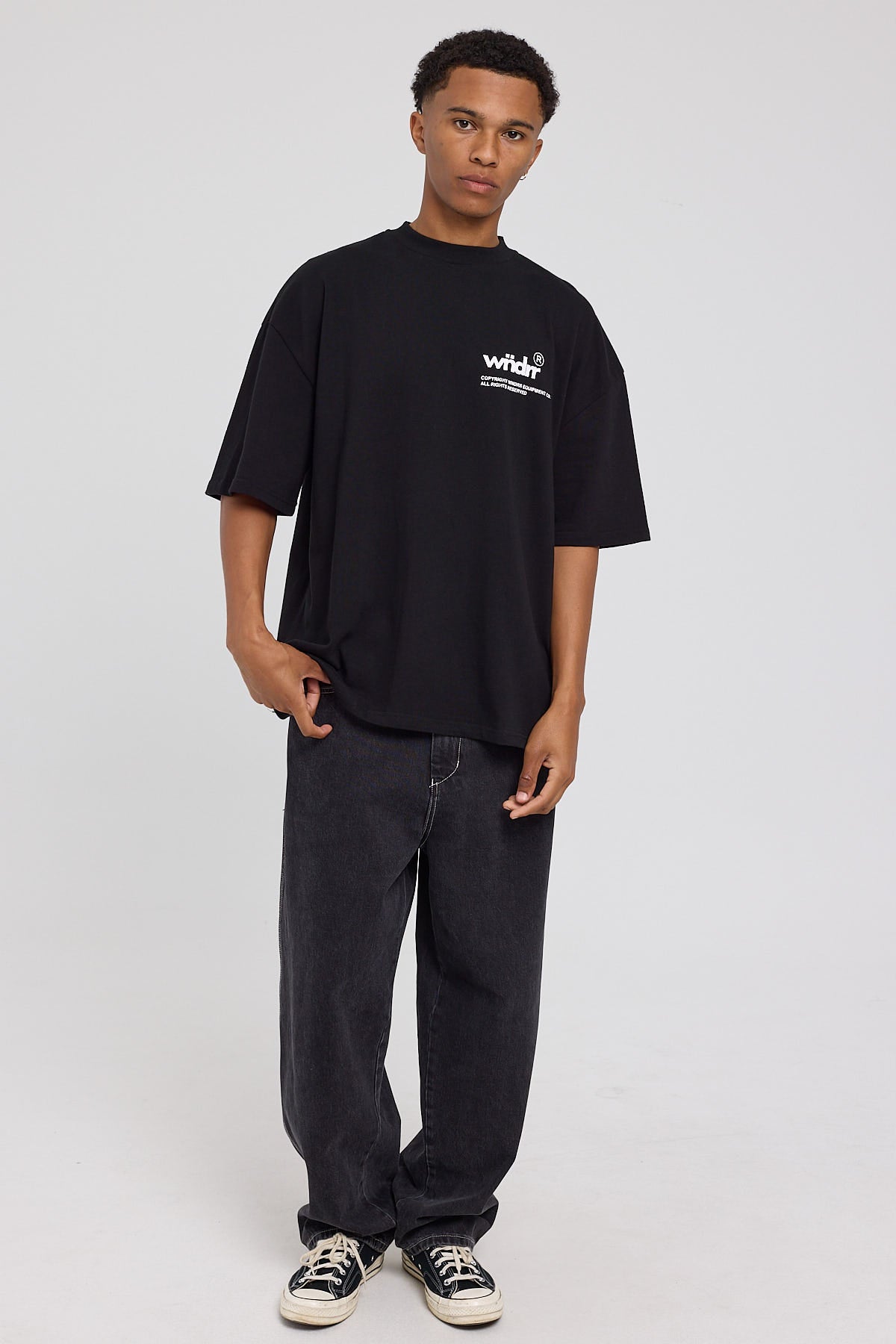 Wndrr Represent Box Fit Tee Black