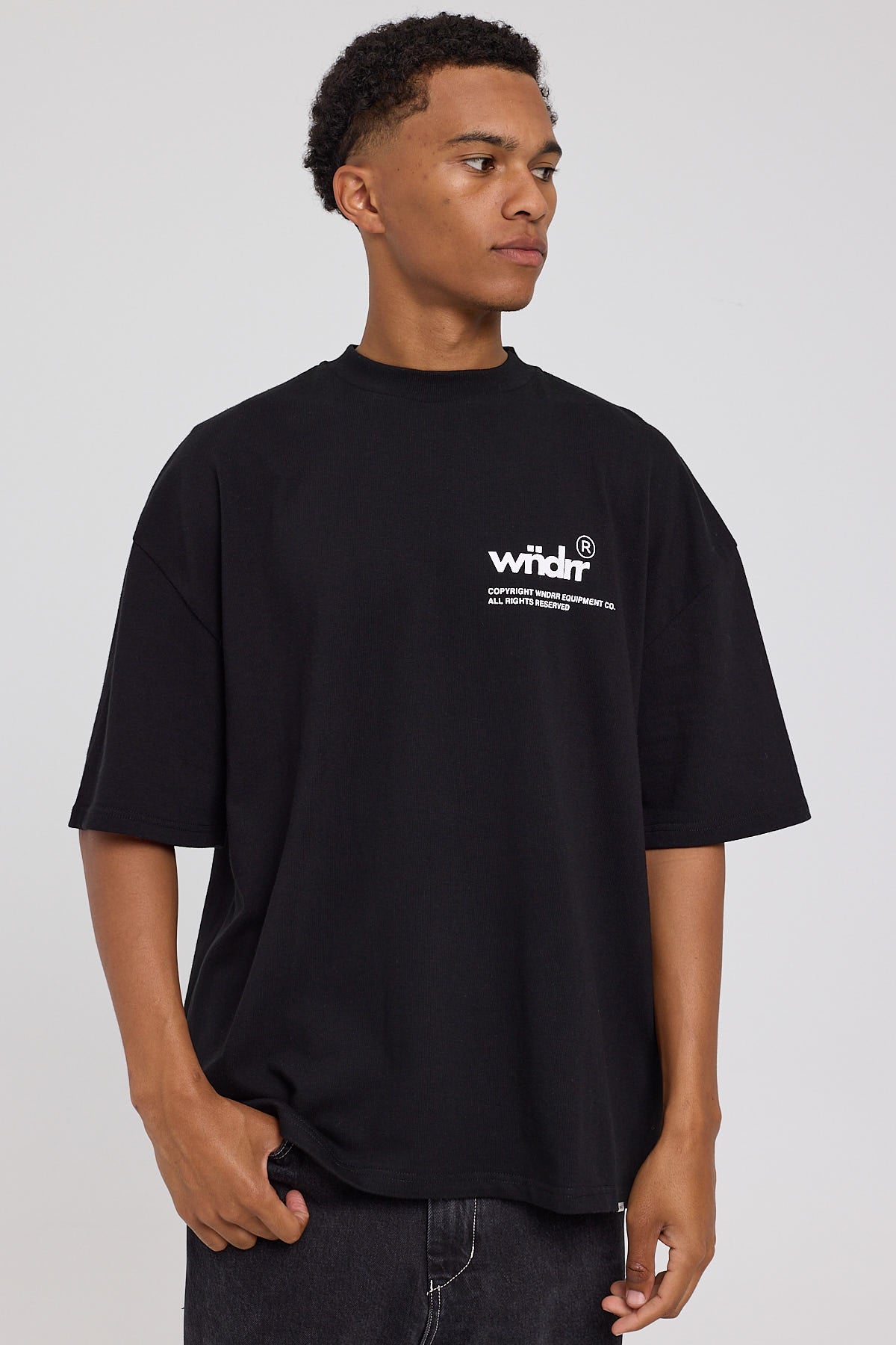 Wndrr Represent Box Fit Tee Black