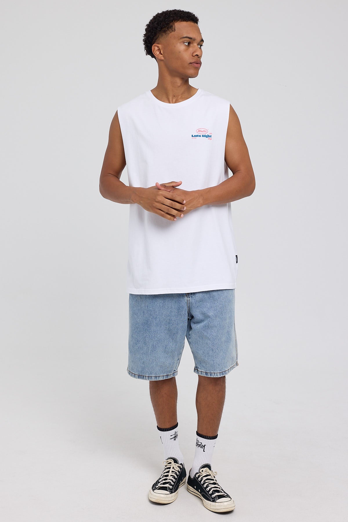 Wndrr Hot Dog Muscle Top White