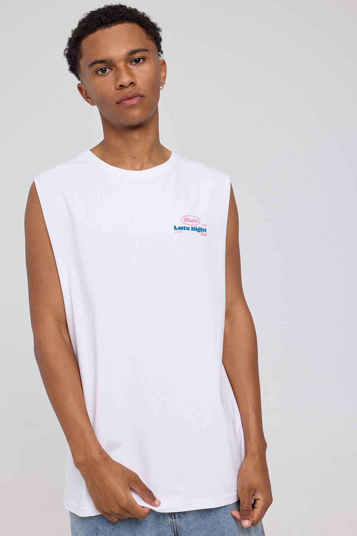 Wndrr Hot Dog Muscle Top White