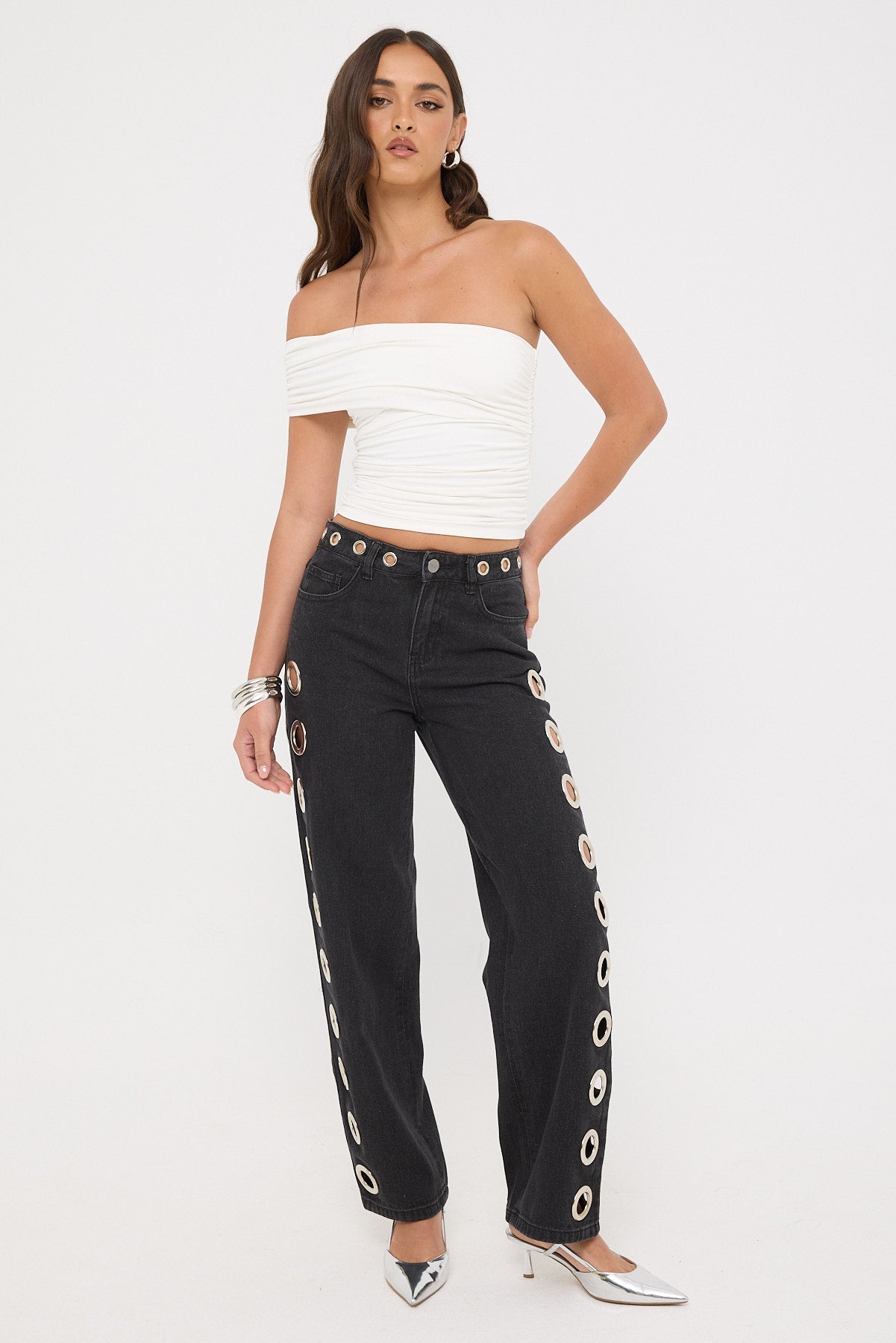 Basic Pleasure Mode Machina Boyfriend Jeans Washed Black