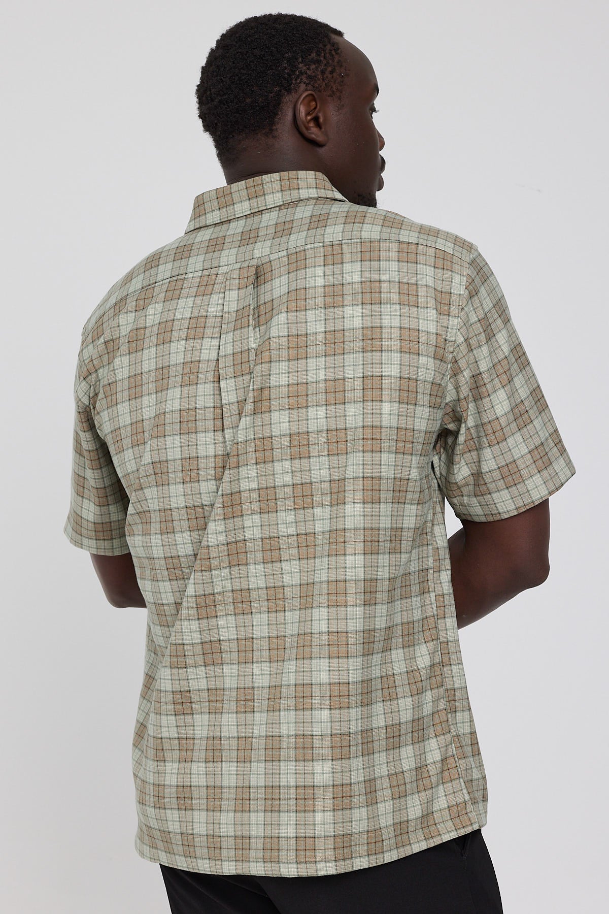 Former Manners Check SS Shirt Green Brown