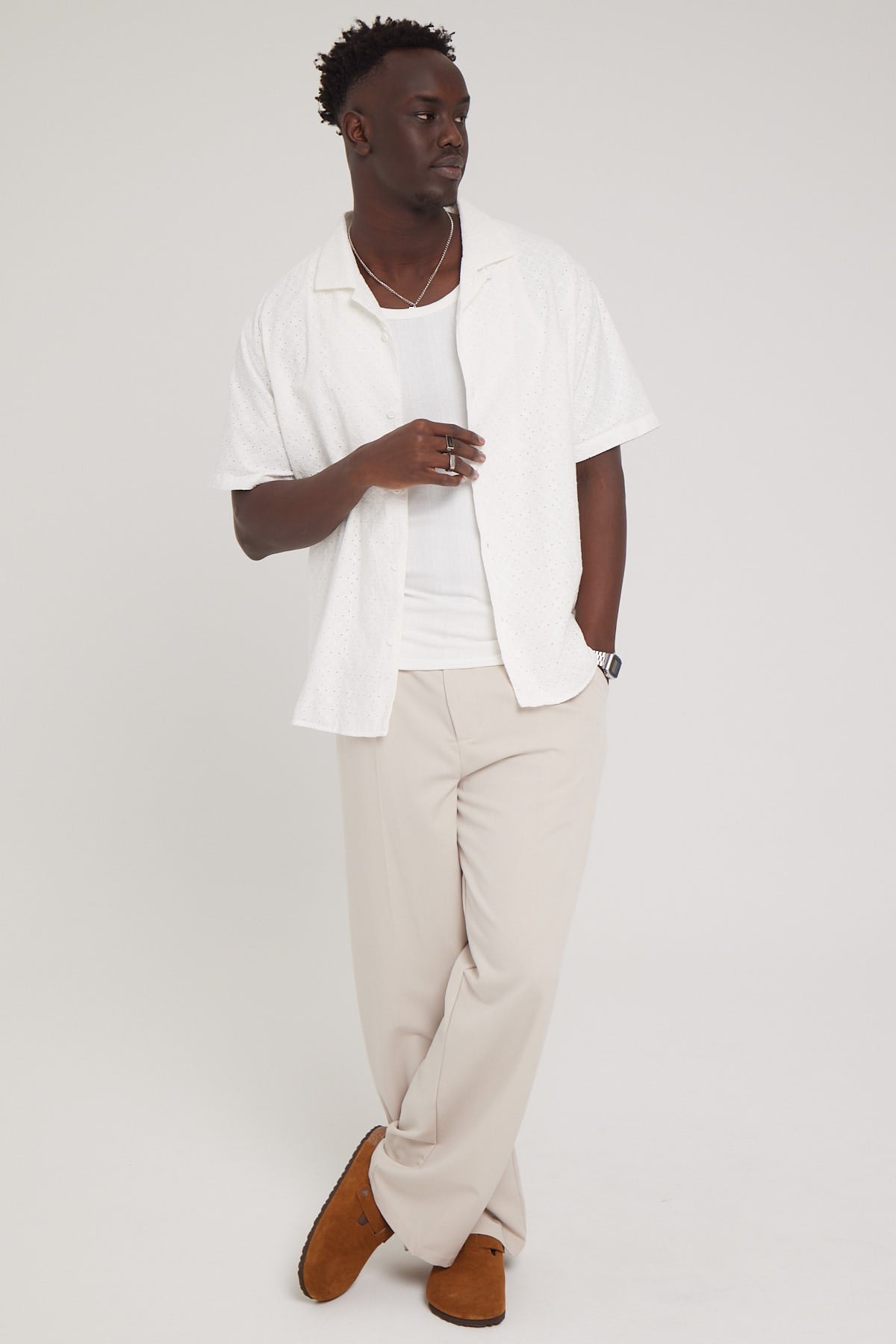 Common Need Broiderie Resort Shirt White – Universal Store