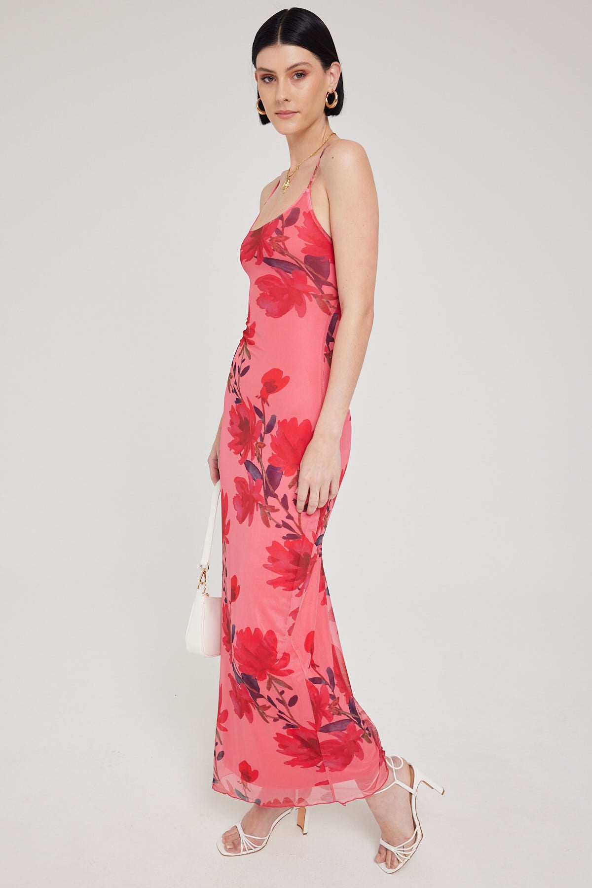 Luck & Trouble Vacanza Recycled Mesh Maxi Dress Red Print – Universal Store