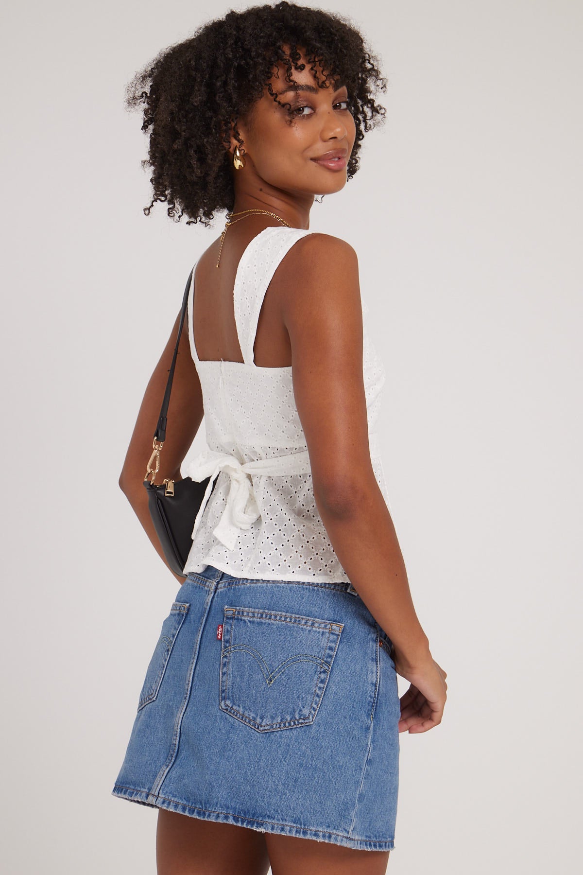 Perfect Stranger Louise Broderie Top White