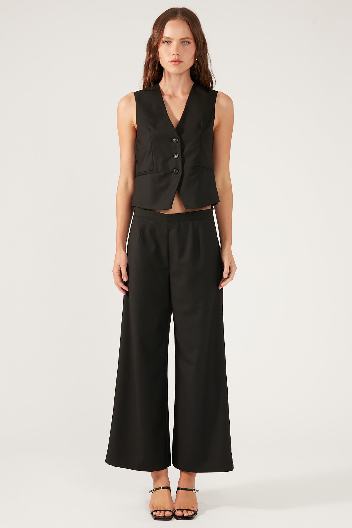 Perfect Stranger Maeve Relaxed Tailored Vest Black