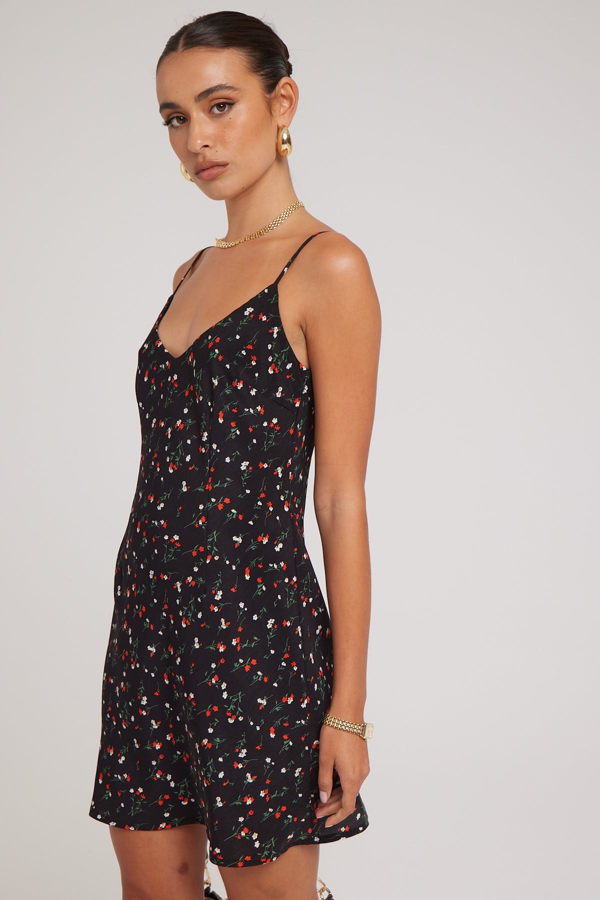 Luck & Trouble Petal Prima Mini Dress Black Print – Universal Store