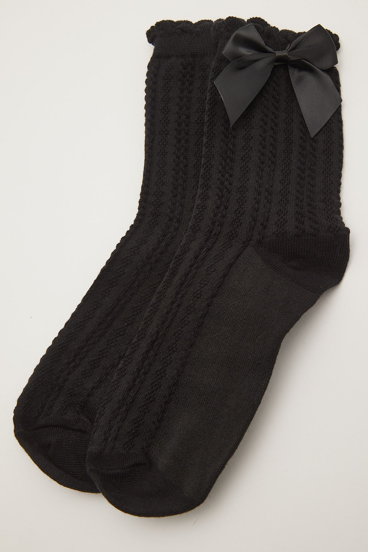 Token Bow Peep Sock Black