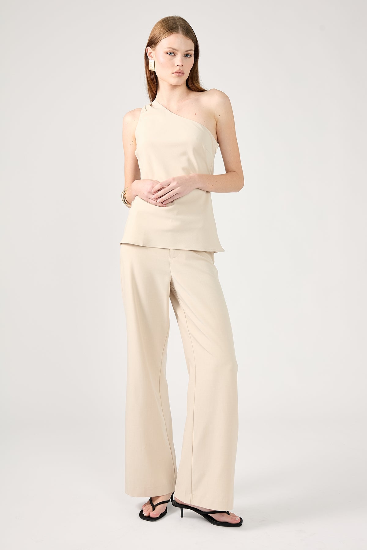 Perfect Stranger Raye High Waist Pant Cream