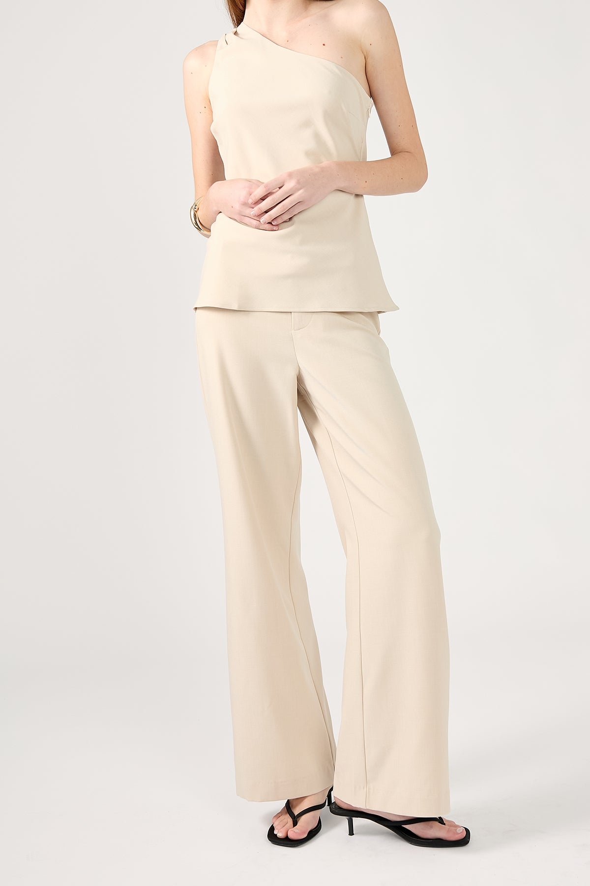 Perfect Stranger Raye High Waist Pant Cream