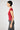 Perfect Stranger Scoop Neck Cap Sleeve Tee Red