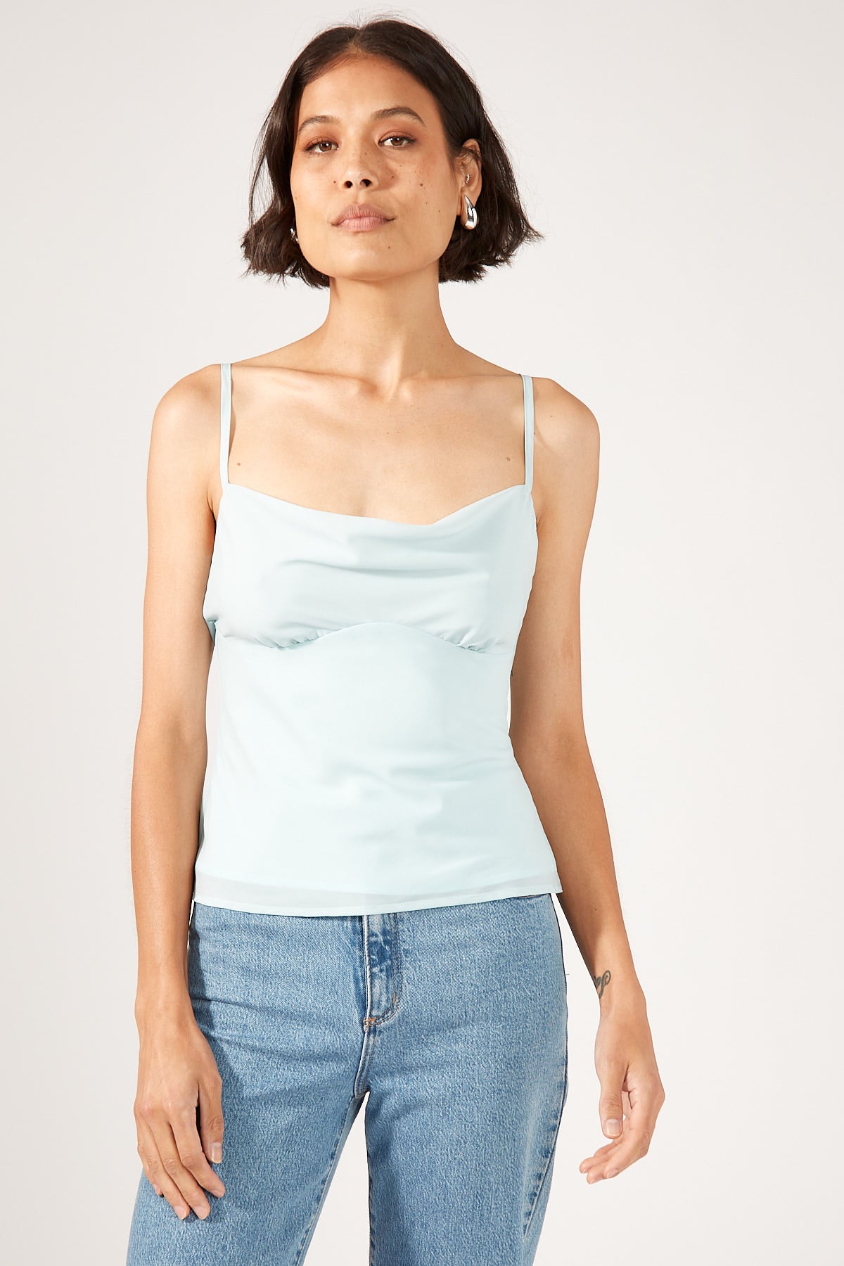 Perfect Stranger Soft Light Recycled Cami Top Baby Blue