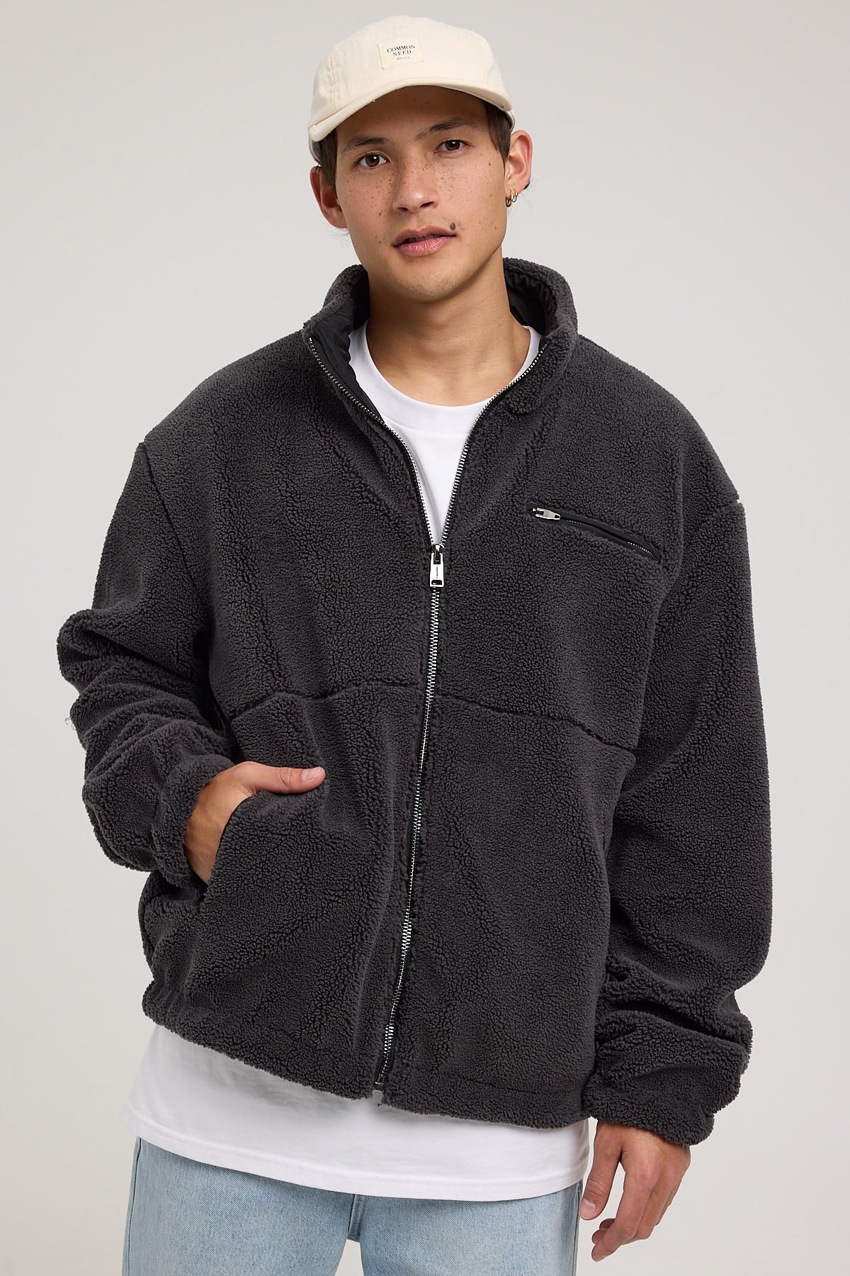 Common Need Orion Sherpa Jacket Dark Grey