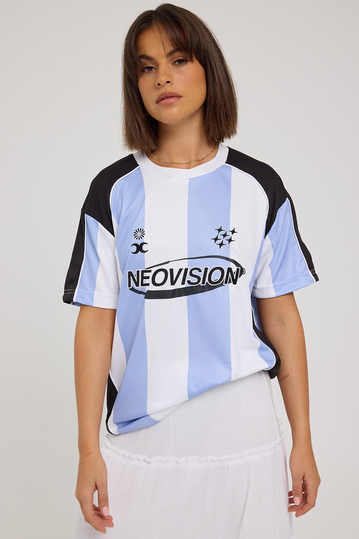 Neovision Volley Jersey Tee Light Blue/White