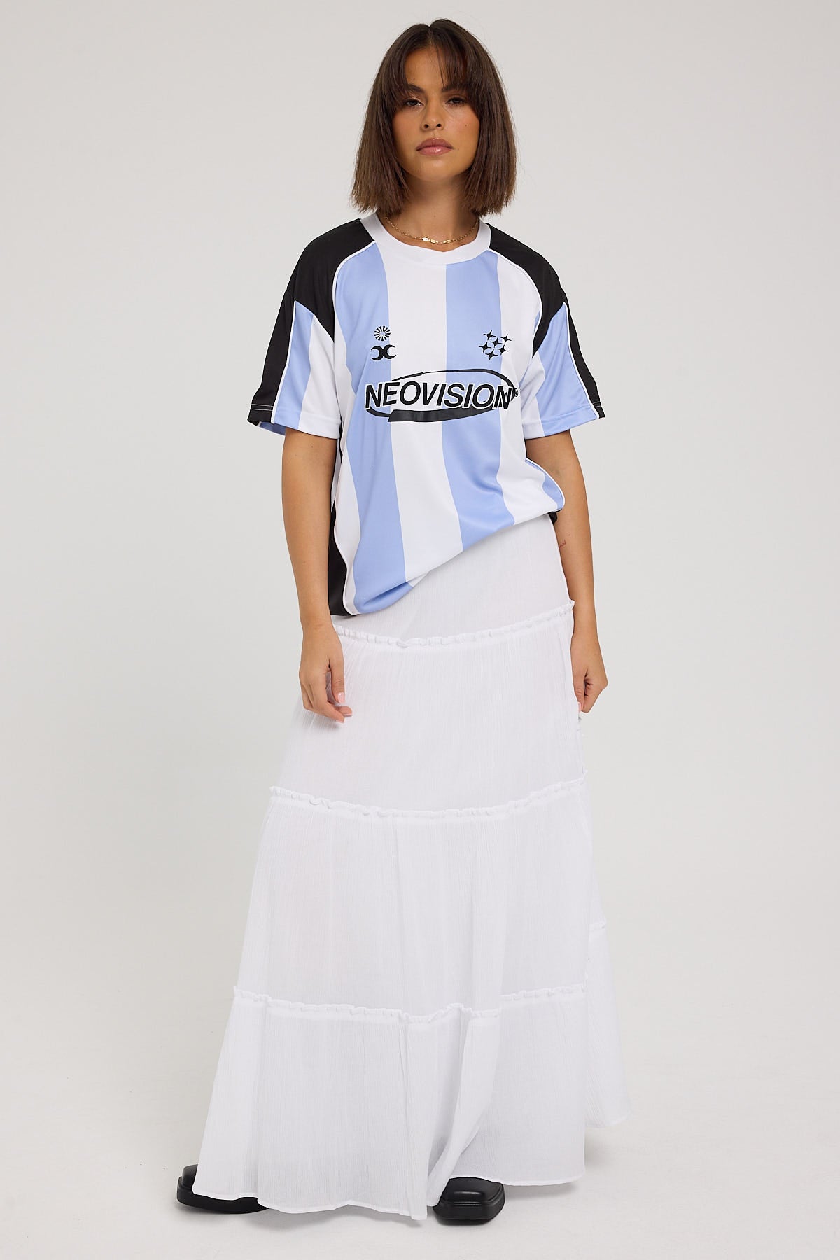 Neovision Volley Jersey Tee Light Blue/White