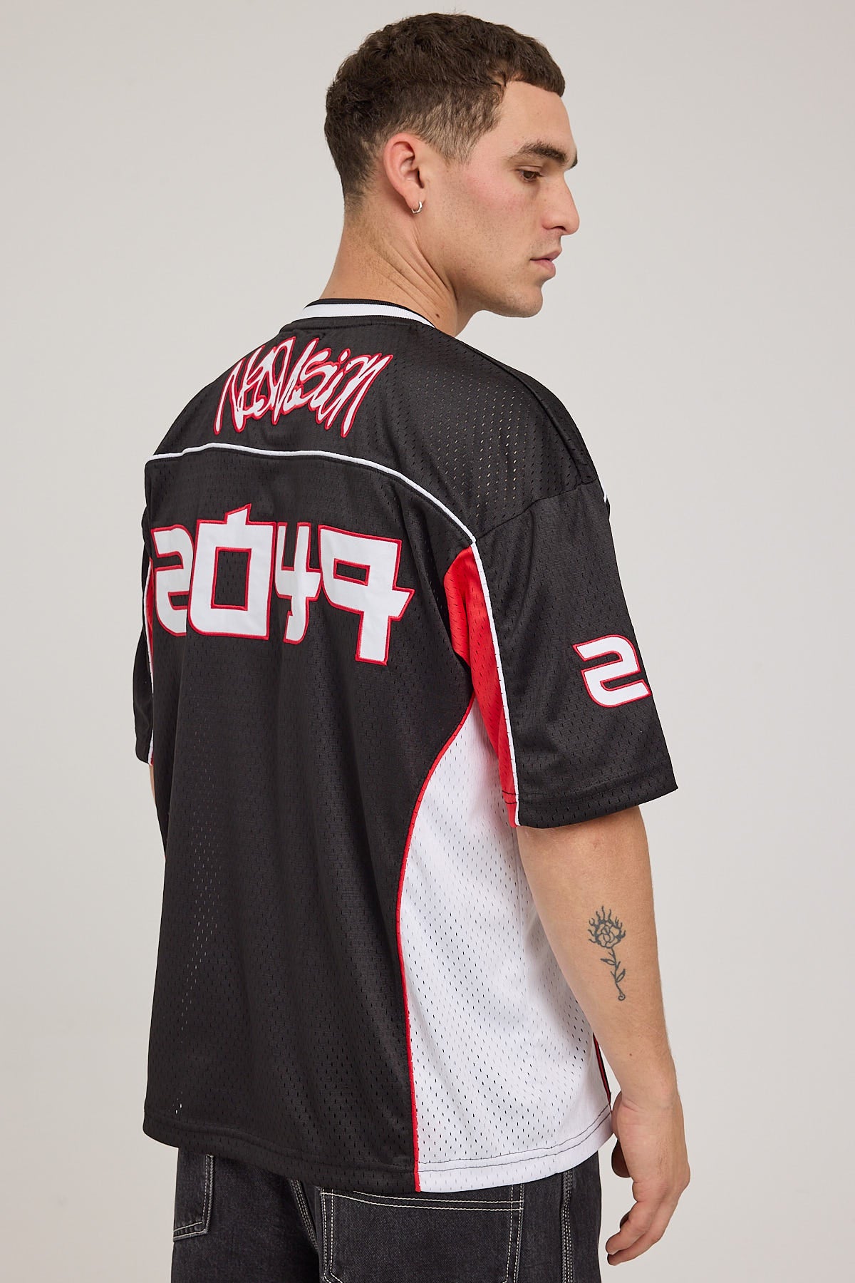 Neovision Radical V Neck Jersey Black/Red/White