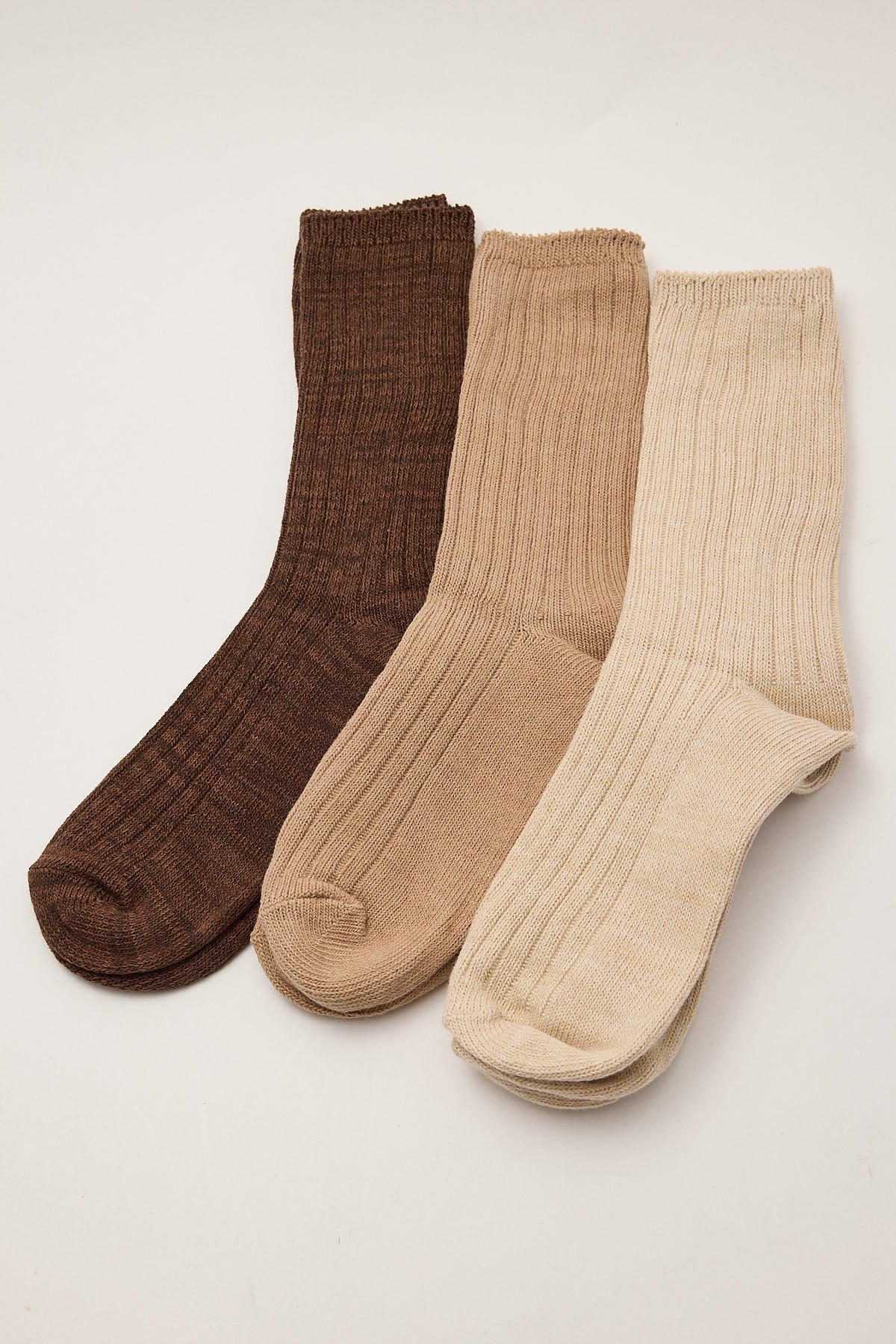 Common Need Aspen Marle Sock 3 Pack Brown