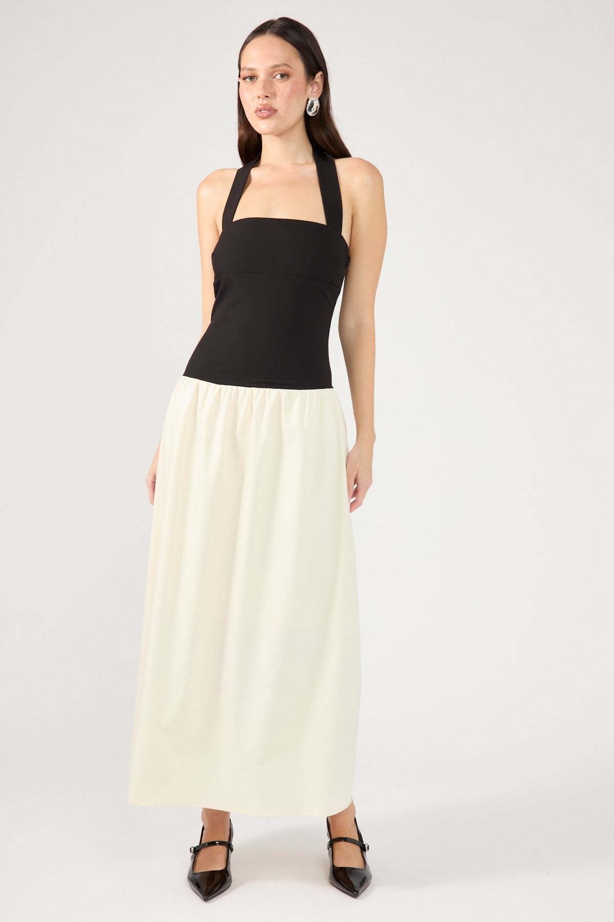 Perfect Stranger Tutulla Strapless Midi Dress Black / White