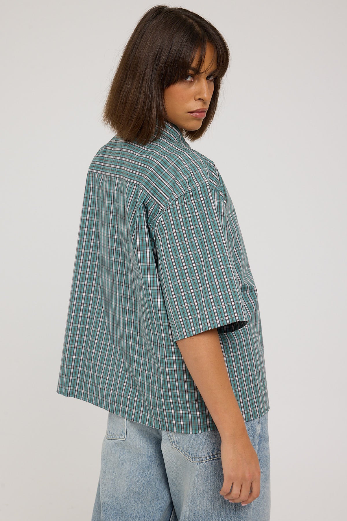 Neovision Synergy Short Sleeve Check Shirt Green Print