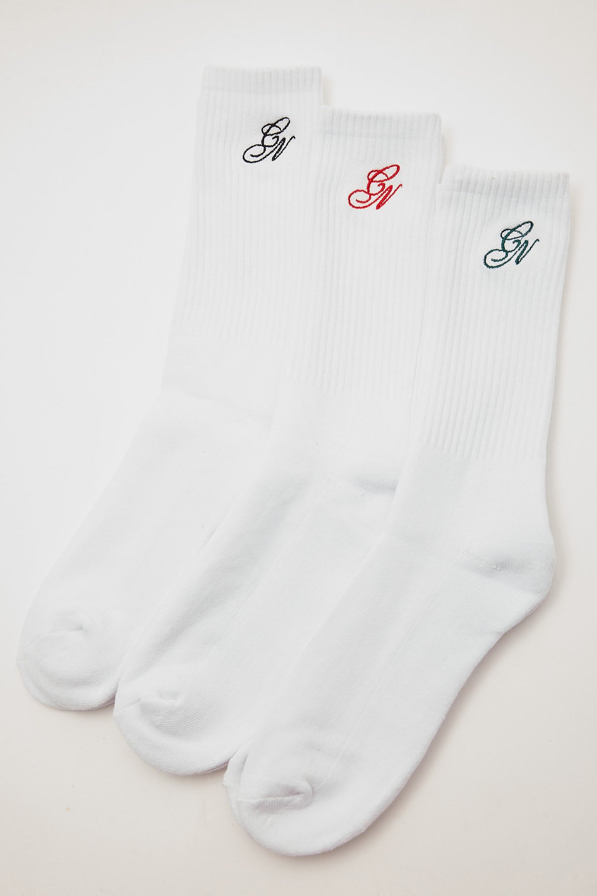 Common Need Trademark Sock 3 Pack White