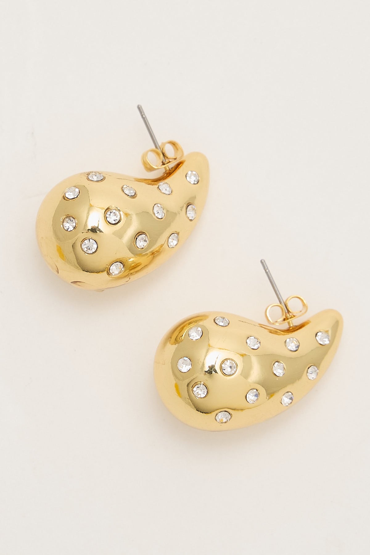 Perfect Stranger Margot Diamante Plated Earrings 18K Gold Plated