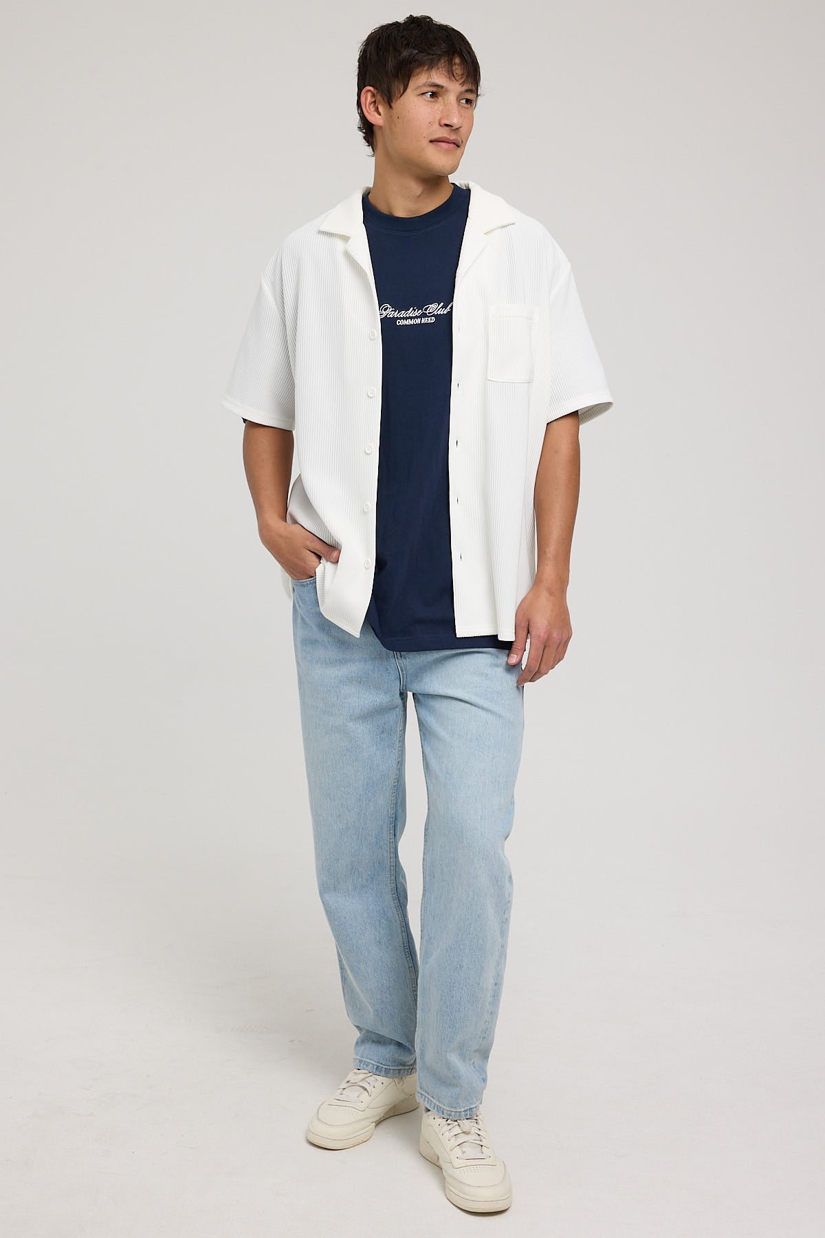 Common Need Elysian Heavyweight Boxy Tee Navy