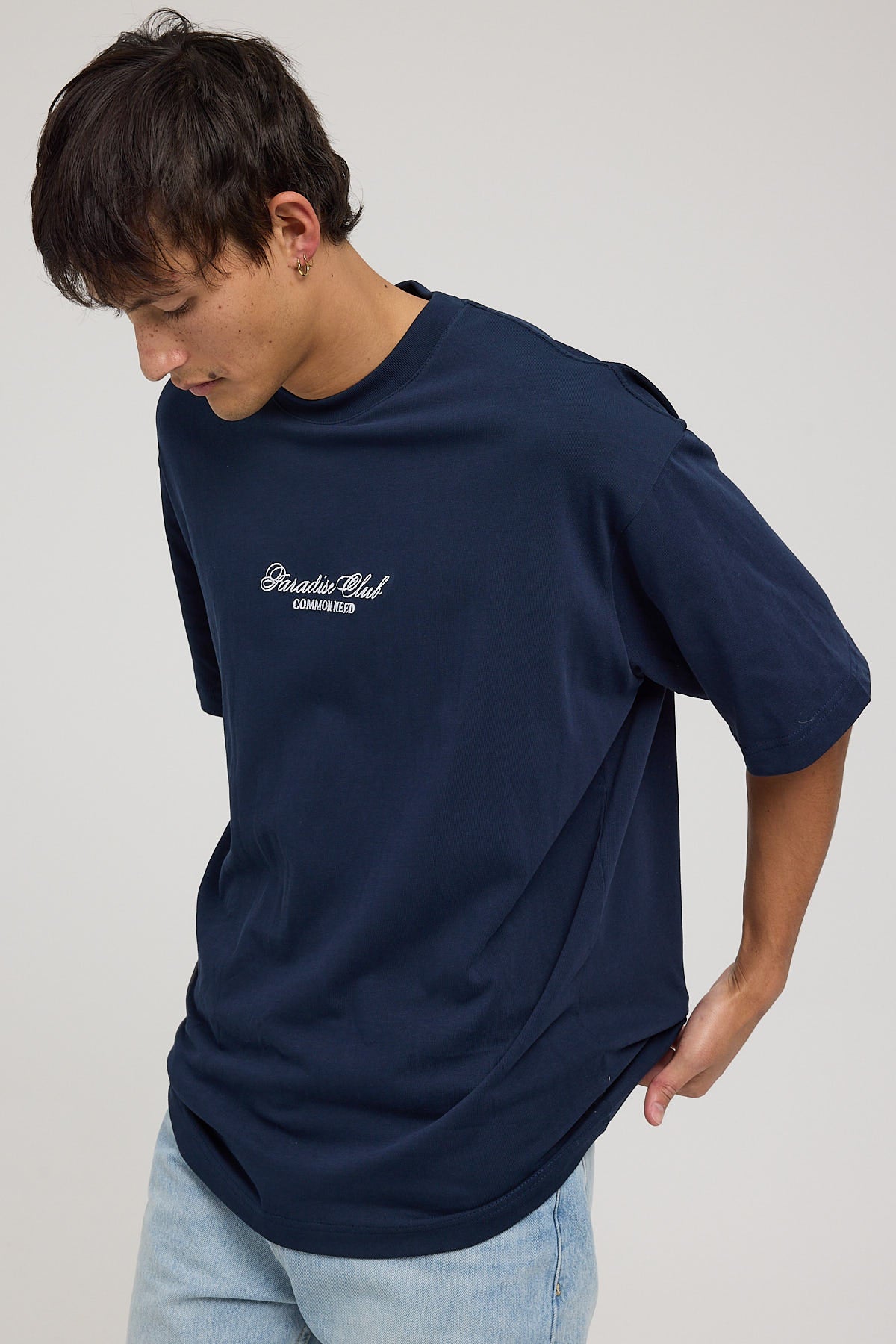 Common Need Elysian Heavyweight Boxy Tee Navy