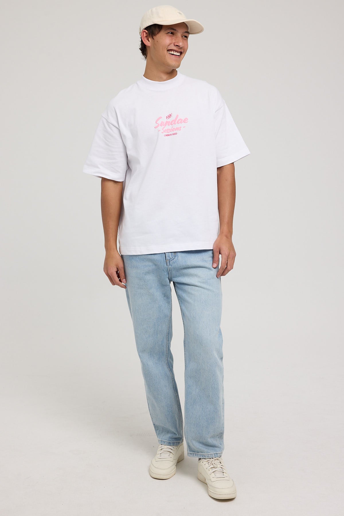 Common Need Strawberry Sundae Heavyweight Easy Tee White