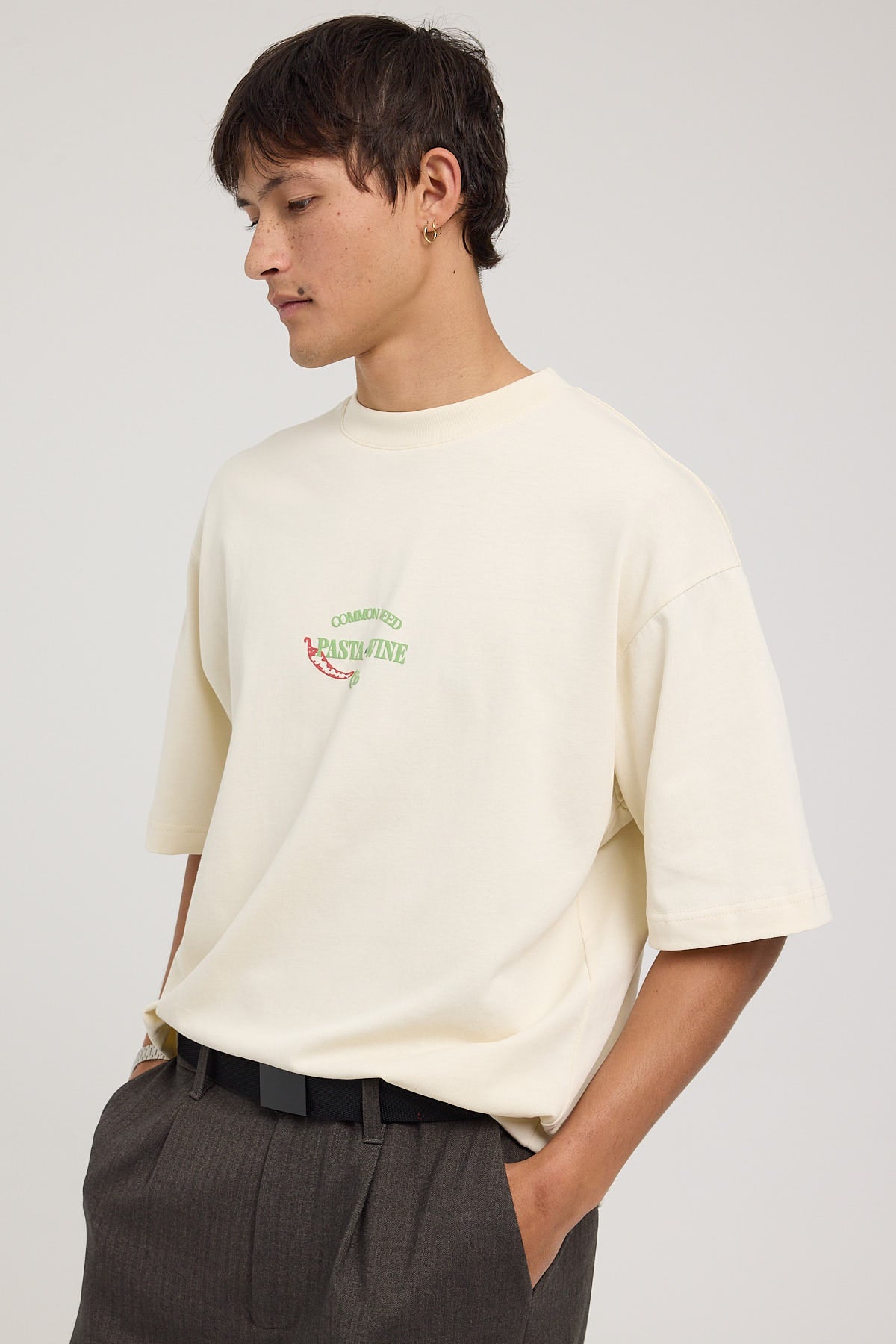 Common Need Pasta Club Heavyweight Boxy Tee Ecru